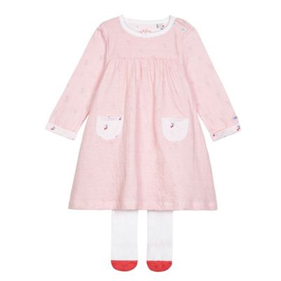J by Jasper Conran Baby girls' red cherry print jersey dress with socks